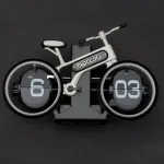 MidClock HY-F117 Unique Bicycle Vintage Flip Desk Clock 