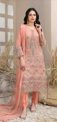 Pakistani Original Arushi Semi-stitched Luxury chiffon By Tawakkal 