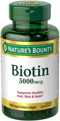 Natures Bounty Biotin 5,000mcg 150 Softgels (USA)
