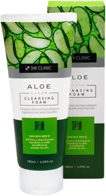 3W Clinic Aloe Clear Cleansing Foam 180ml