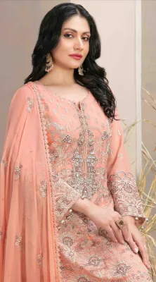 Pakistani Original Arushi Semi-stitched Luxury chiffon By Tawakkal 