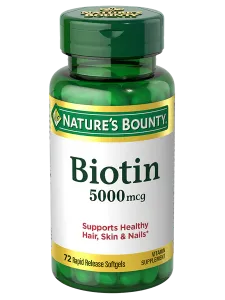 Natures Bounty Biotin 5,000mcg 72 Rapid Release Softgels (USA)	