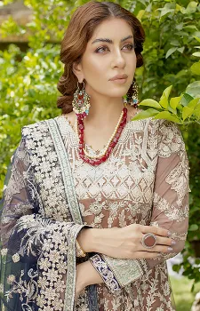 Baroque Embroidered Luxury Chiffon collection with Fancy Dupatta by  M.I.Creation