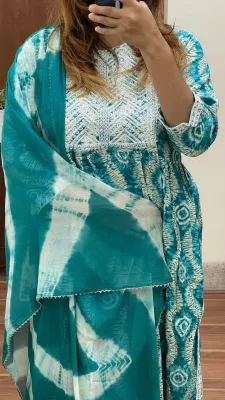 Original Delhi Boutique Stitched 3pcs _Sea Green 