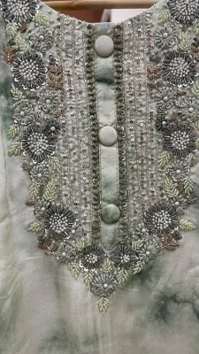 Original Delhi Boutique Stitched 3pcs _ Ligth Jade Green 