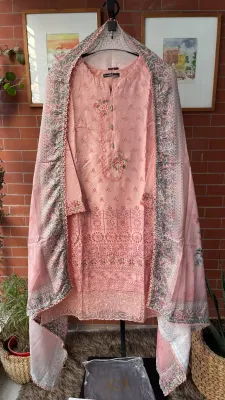 Pakistani Tawakkal Stitched 3pcs _ Pink 