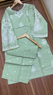 Pakistani Hayat's Stitched Cotton 2pcs _ Mint 