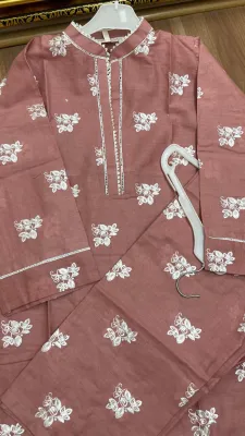 Pakistani Boutique Stitched Cotton 2pcs _ Pink 