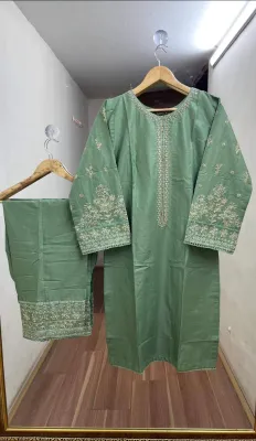 Pakistani Hayat's Stitched Cotton 2pcs_Green 