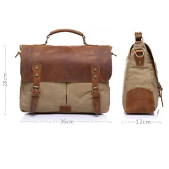 RETRO CRAZY HORSE LEATHER CROSSBODY BAG GB-1807kh