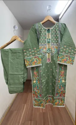 Pakistani Hayat's Stitched Cotton 2pcs_Green