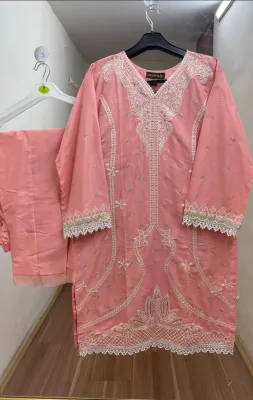 Pakistani Hayat's Stitched Cotton 2pcs _ Pink 