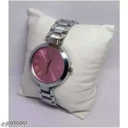 Trendy Women Silver Metal Analog Watch