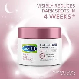 Cetaphil Brightening Night Comfort Cream - 50g For Dark Spots, Uneven Skin Tone