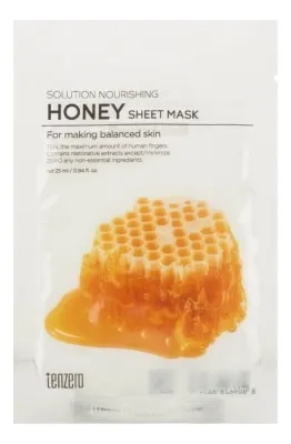 Tenzero Solution Nourishing Honey Sheet Mask 25ml	