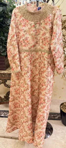 Vintage-inspired Floral Gown
