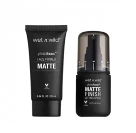 Wet n Wild Face Primer - 25ml & Setting Spray - Matte Appeal 45ml Combo