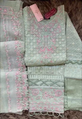 Pakistani Original Bin Saeed Luxury Stitched 3Pcs _ Mint