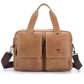 GENUINE LEATHER MULTIFUNCTIONAL SHOULDER BAG GB-BC0042YLBR
