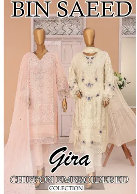 Bin Saeed Gira Chiffon Emb Collection_1872