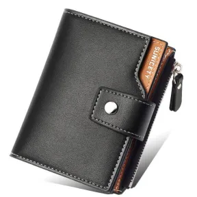 RFID Leather Short Wallet – Stylish and Secure