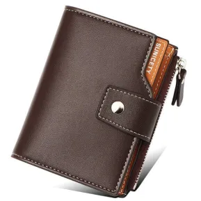 RFID Leather Short Wallet – Stylish and Secure