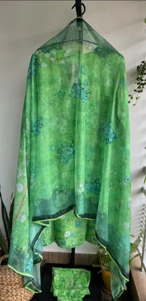 Pakistani Original Sadabahar Lawn Stitched 3Pcs _ Green