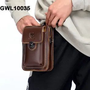 Genuine Leather One-Shoulder Waist Bag