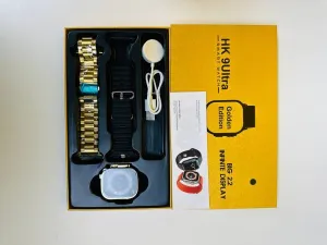 HK 9Ultra Smartwatch Golden Edition (Dual Straps) 