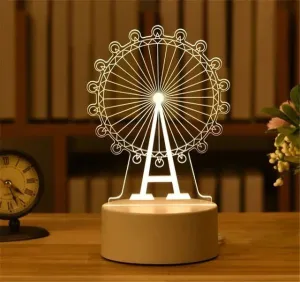 GearUP Acrylic Multicolor Night Lamp (Ferris Wheel)