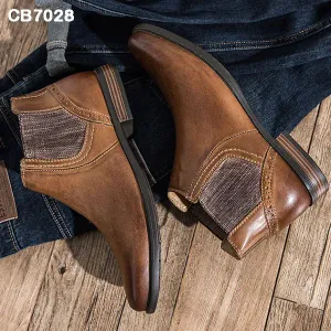 Cowhide English Style Chelsea Boots STK