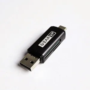 GearUP 4 In 1 Multifunction OTG Card Reader-Type-C/USB /SD Card/TF Card Reader