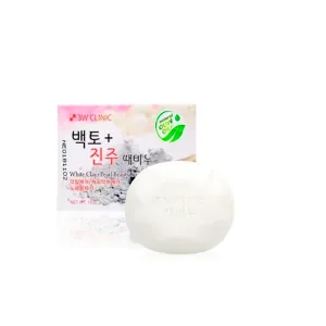 3W Clinic White Clay+Pearl Beauty Soap 120g