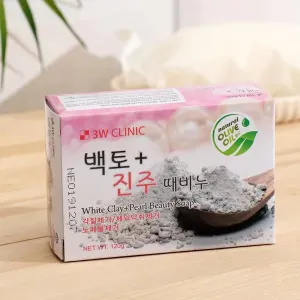 3W Clinic White Clay+Pearl Beauty Soap 120g
