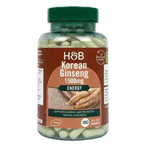 H&B Korean Ginseng 1500mg 180 Capsules