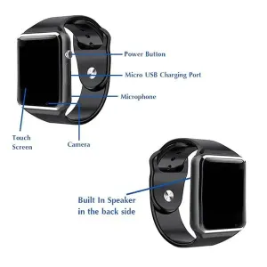 Smart Mobile Watch SIM and SD Card Supported