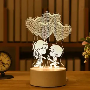 GearUP Acrylic Multicolor Night Lamp [Marriage Proposal]