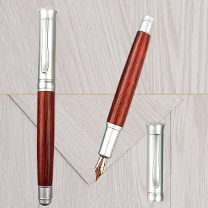 Wood & Metal Fountain Pen – Fine Nib