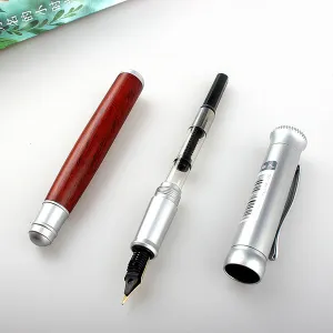 Wood & Metal Fountain Pen – Fine Nib