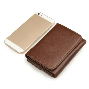 Premium Leather Retro Short Wallet