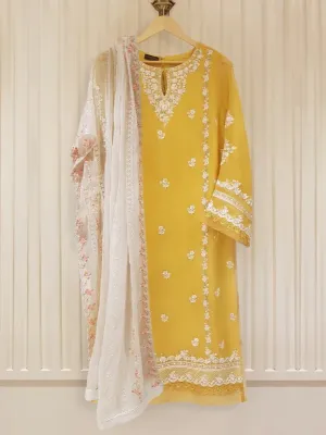 ORIGINAL AGHA NOOR TWO PIECE PURE CHIFFON HEAVILY EMBROIDERED