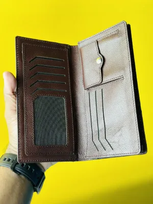 Men’s Stylish Long Leather Wallet – Brown Color 12.12 offer