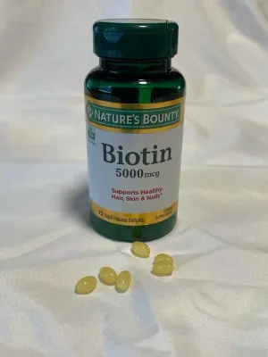 Natures Bounty Biotin 5,000mcg 72 Rapid Release Softgels (USA)	