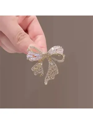 Rhinestone Small Bow Hijab Brooch / Hijab Pin 