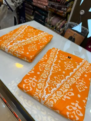 New batik stitched collection orange