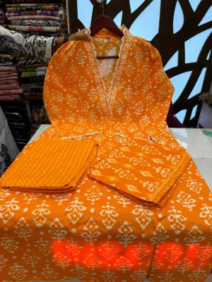 New batik stitched collection orange