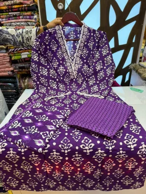 New Batik Stitched Collection Purple