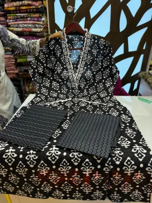 New Batik Stitched Collection Black