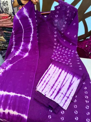 Vegetable Batik purple & white