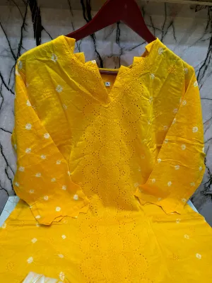 Vegetable Batik Yellow and White